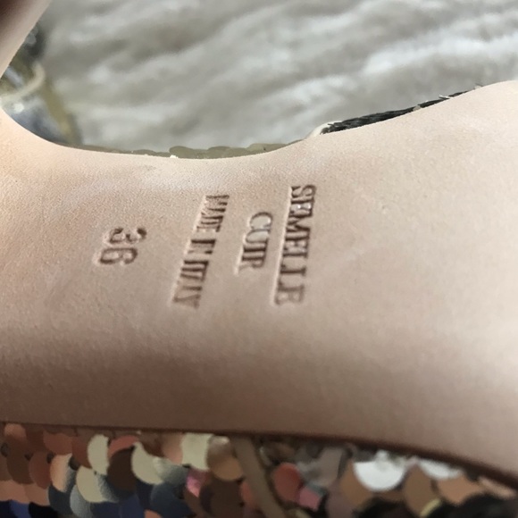 Semelle Cuir Sequined Ankle boots - Picture 2 of 5